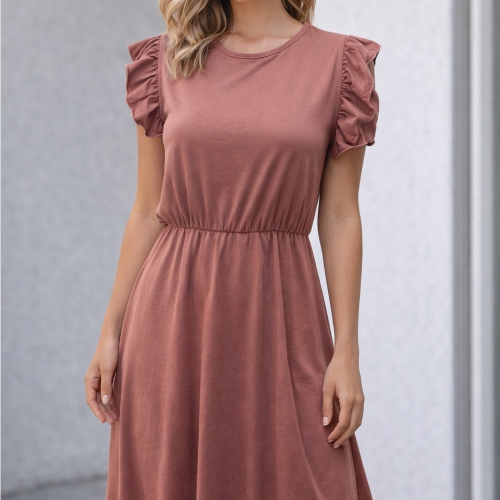 SHEIN dusty rose knit dress